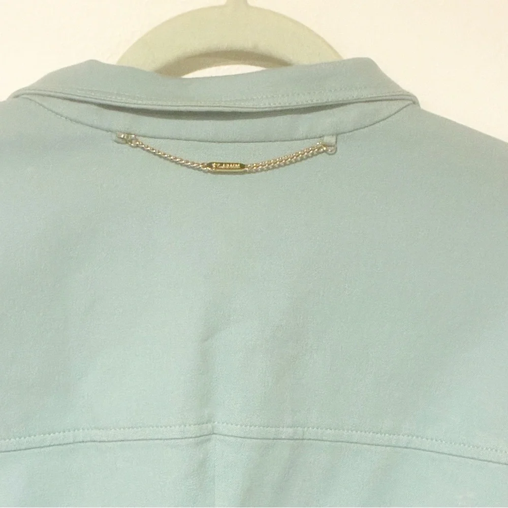 ST John Sport Size XL Marie‎ Pastel Green Full-Zip Sleeve Jacket